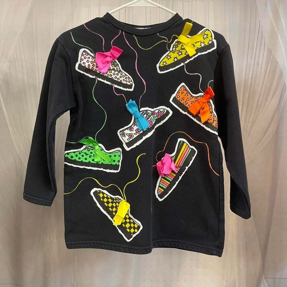 USA Clothing Co. Vintage Shoe Graphic Pullover Sweatshirt Size 8/10